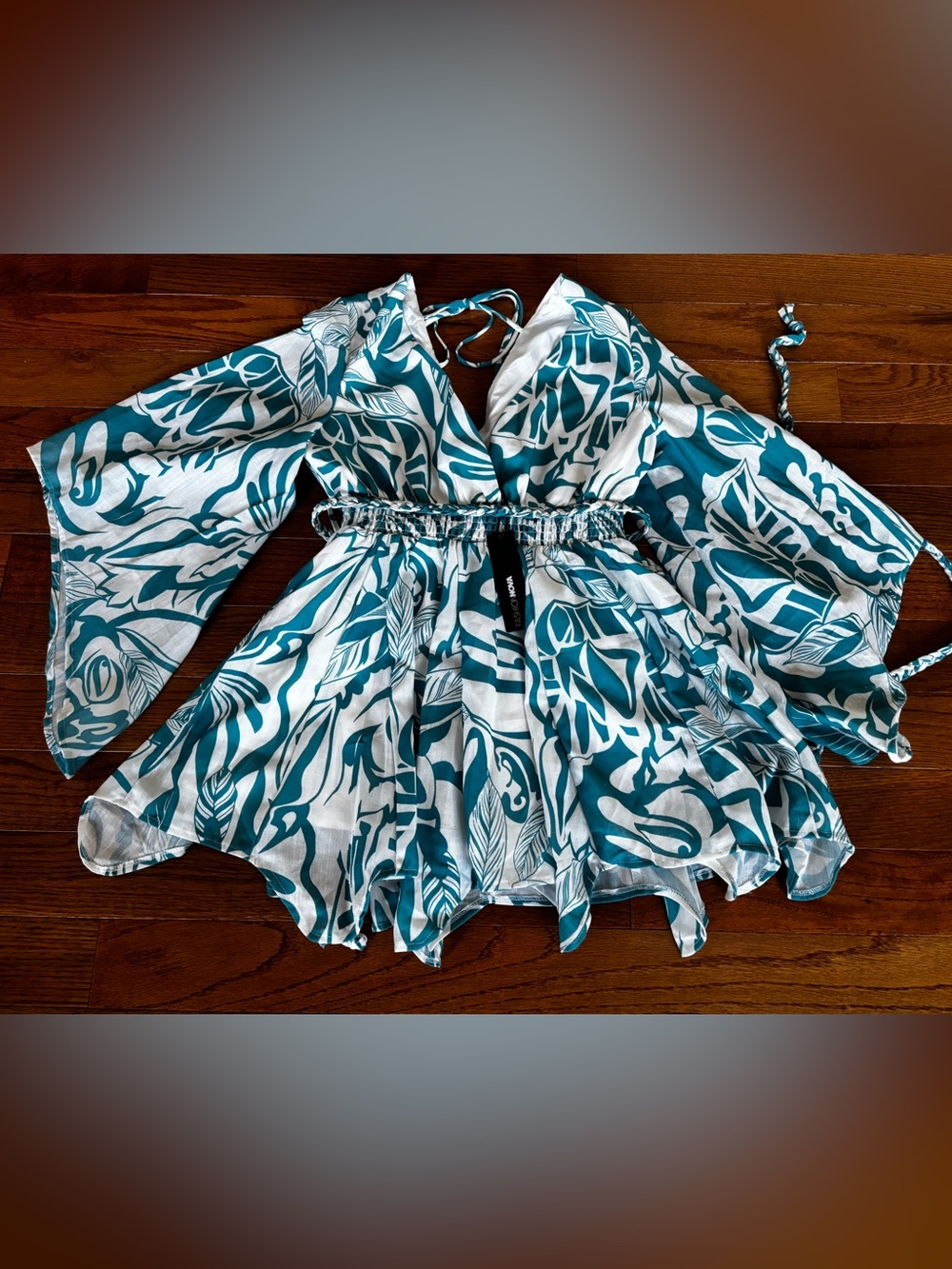 Women’s Teal & White Floral Dress